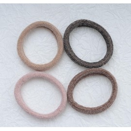 Ruwado 8 Pcs Nylon Hair Bands 5 cm Multi Color Seamless Elastic Ponytail Holder No Crease Soft Hair Scrunchies Accessories for Women Girls Thick Long Thin Hair Workout Sports Outdoor Activities