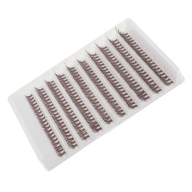 Beavorty Natural Brown Lash Cluster Eyelash Extensions Pack Curly Individual Lashes for Women
