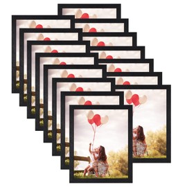 HORLIMER 8x10 Picture Frame Set of 15, Black Picture Frames Display 8 by 10 Photo for Wall or Tabletop