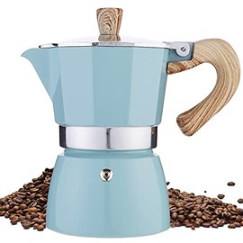 Stovetop Espresso Maker, 3 Espresso Cup Moka Pot - 5 oz Manual Cuban Coffee Percolator Machine Premium Aluminum Moka Italian Espresso Greca Coffee Maker Brewer Percolator