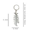 Komonee Fish Bone Silver Bottle Opener Key Chain Metal Dead