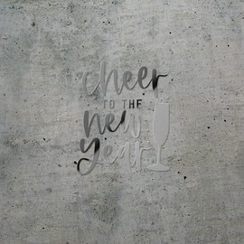 Decal Stickers of The New Year (Metallic Silver) (Set of 2) Premium Waterproof Vinyl Decal Stickers for Laptop Phone Accessory Helmet Car Window Mug Tuber Cup Door - ANDVER1d21553SI_1023