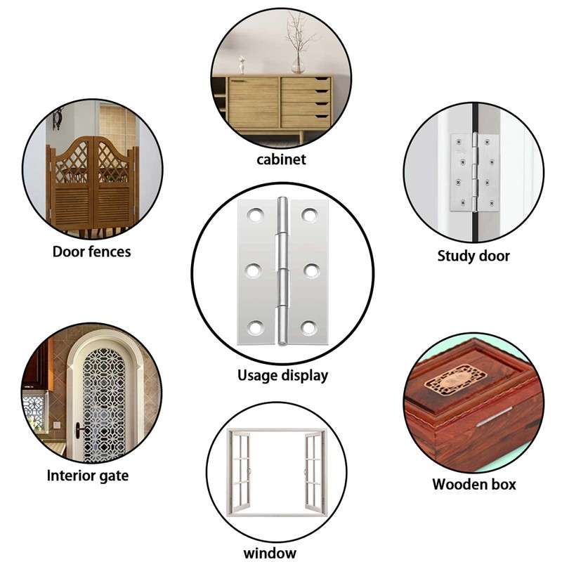 Door Hinge Hinge, Hinge, Foldable, Pack of 20 Stainless Steel