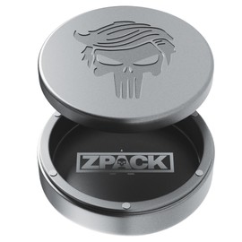 Magnetic Metal Can, Holder, Metal Container, Carved Tin with Magnetic Closure, Aluminum Container, Slim Pouch Can, Gift for Him (Gunmetal)