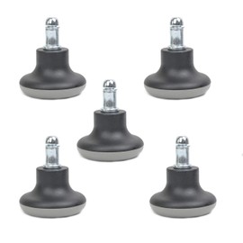 5PCS Bell Glides Replacement Office Chair Swivel Caster Wheels to Fixed Stationary Castors