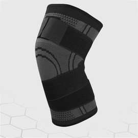 Knee Braces for Knee Pain, Knee Compression Sleeve for Men and Women, Knee Support for Meniscus Tear, Running (Black XL)