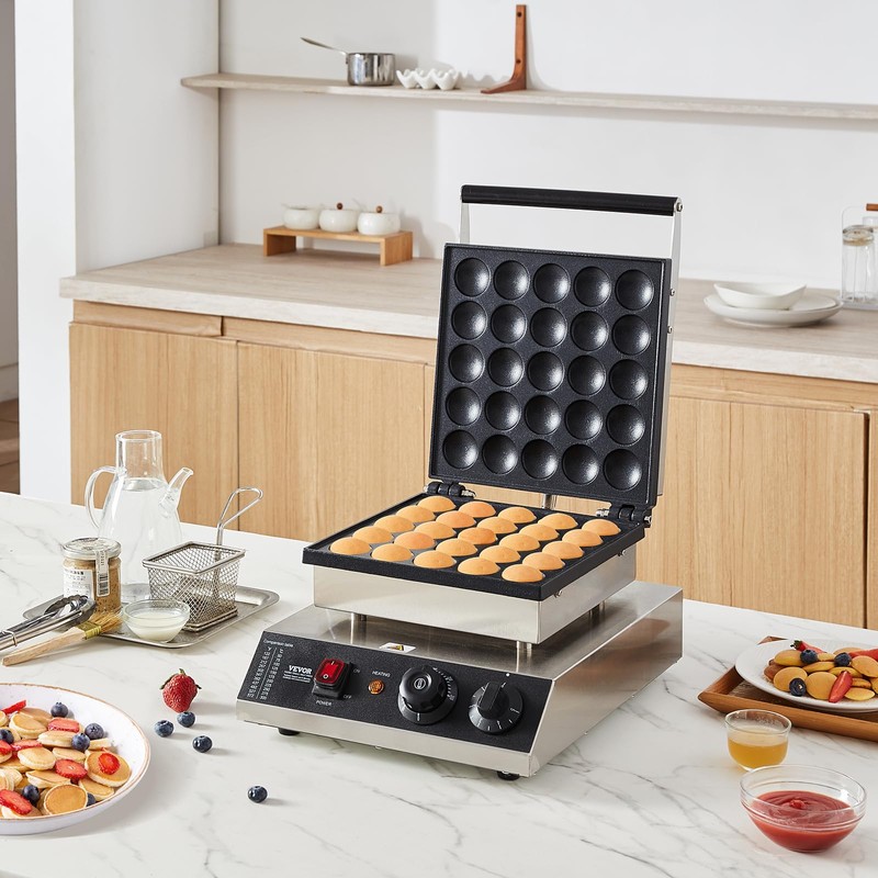 VEVOR Mini Dutch Pancake Maker, 25PCS 43mm Diameter Dorayaki Baker