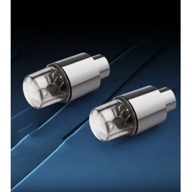 ld-wht 2X LED Lights White Flashing Tire Wheels Valve Stem Caps Bicycle Car Truck