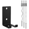 QWORK® Single Barbell Bar Holder - Solid Steel - Wall