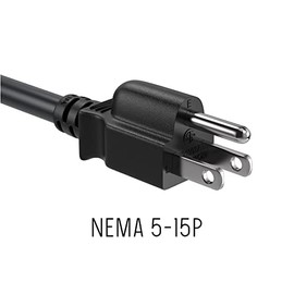 Cable Leader 6 pies 18 AWG 10 Amp 3 clavijas cable de alimentación de CA para computadora, monitor TV IEC320 C13 a NEMA 5-15P
