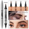 Eyebrow Pencil And Eyeliner Pencil, Magic Microblading Eyebrow Pen With