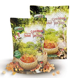 2 Packs of Elnasr 100% Natural Instant Gum Arabic Acacia Arabic Gum 300 gm (Powder) صمغ عربي