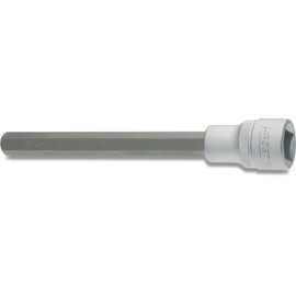 Hazet 1/2-Inch 10 x 141 mm Hexagon Screwdriver Socket - Silver