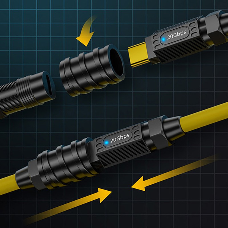 Type C Extension Cable Support PD3.1 140W Fast Charging 20Gbps