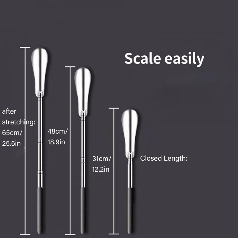 Dinghaole Stainless Steel Extra Long Shoe Puller31-65cm Retractable Shoe PullerExtra