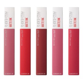 Pack x5 Labiales Liquidos Matte Maybelline De Larga Duración Superstay Matte Ink
