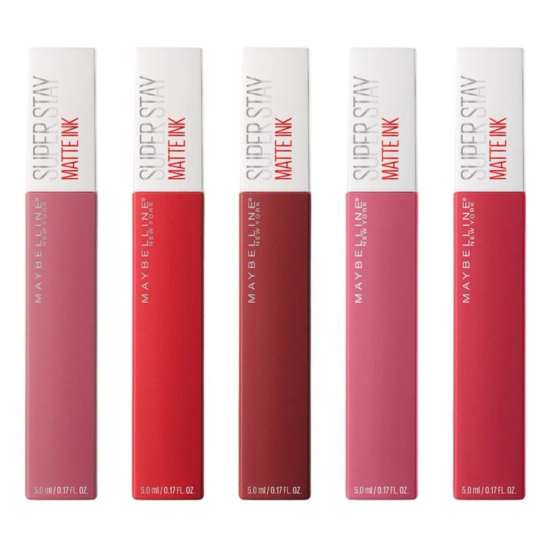 Pack x5 Labiales Liquidos Matte Maybelline De Larga Duración Superstay