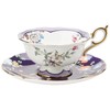 【正規輸入品】 ウェッジウッド(Wedgwood) ワンダーラスト ミッドナイト クレーン ティーカップ&ソーサー 180ml 結婚祝い プレゼント