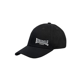 Lonsdale Men's Enville Cap, Black/Blanco/Ash