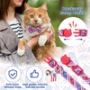 DILLYBUD American Flag Cat Collar with Bell Bow Tie Star
