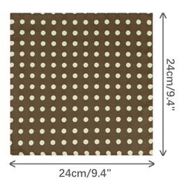 Elerevyo Men's Polka Dots Handkerchief Colorful Business Tuxedo Wedding Pocket Squares One Size Brown