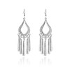 Teppdfann Silver Boho Chandelier Earrings Intricate Bohemian Earrings with Filigree