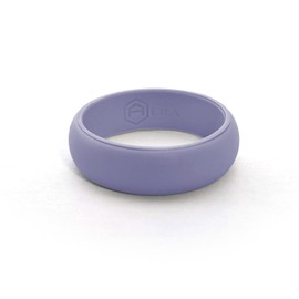 AERA Womens Silicone Wedding Band - Thin, Breathable, Classic Design Rubber Ring (Lilac, 4)