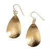 Hammered Bronze Teardrop Earrings