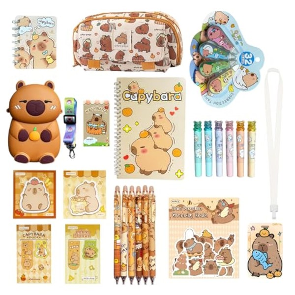 Capybara School Supplies Set Cute Stationery Set Kawaii Back To