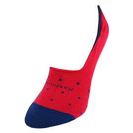 Marcoliani Women's Polka Dot Invisible Touch Liner Sock, Red