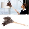 Feather Duster Light Weight Soft Long Handle Reusable Black Ostrich