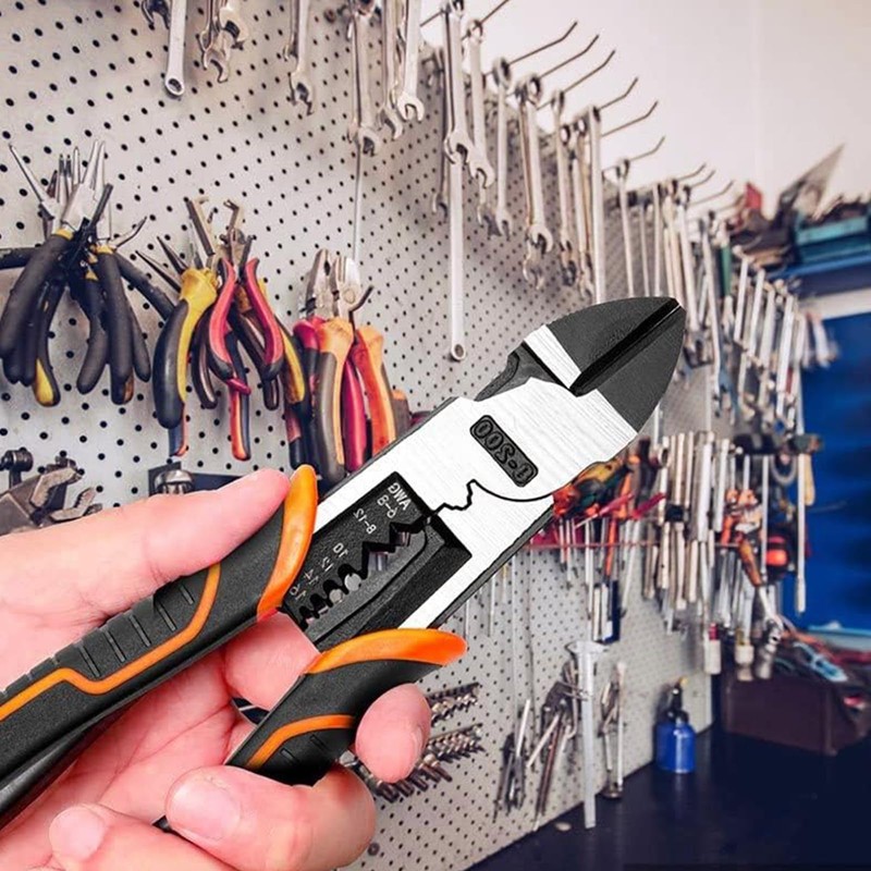 Wire Cutters - 8" Pro Side Cutters with Wire Stripper