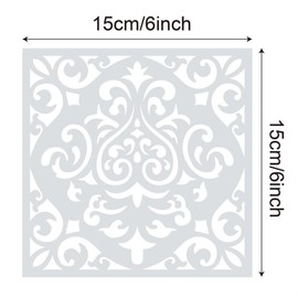 AIMALL 16 Pack Mandala Stencils for Painting – 5.9"x5.9" Reusable PET Dot Drawing Templates for Wall, Floor, Tile, Furniture, Craft and DIY Art Projects
