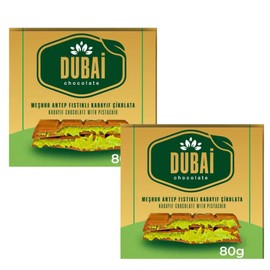 Dubai Chocolate Bar with Kadayif and Pistachio Cream Dubai Kunefe knafeh Chocolate Candy Small Gifts for Snack Treats Kids Family & Friend (80g, 2, Count)