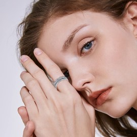 CHENGHONG Feather Ring 925 Sterling Silver Adjustable Feather Angel Wings Open Ring Feather Jewellery Birthday Christmas Gifts for Women Girls