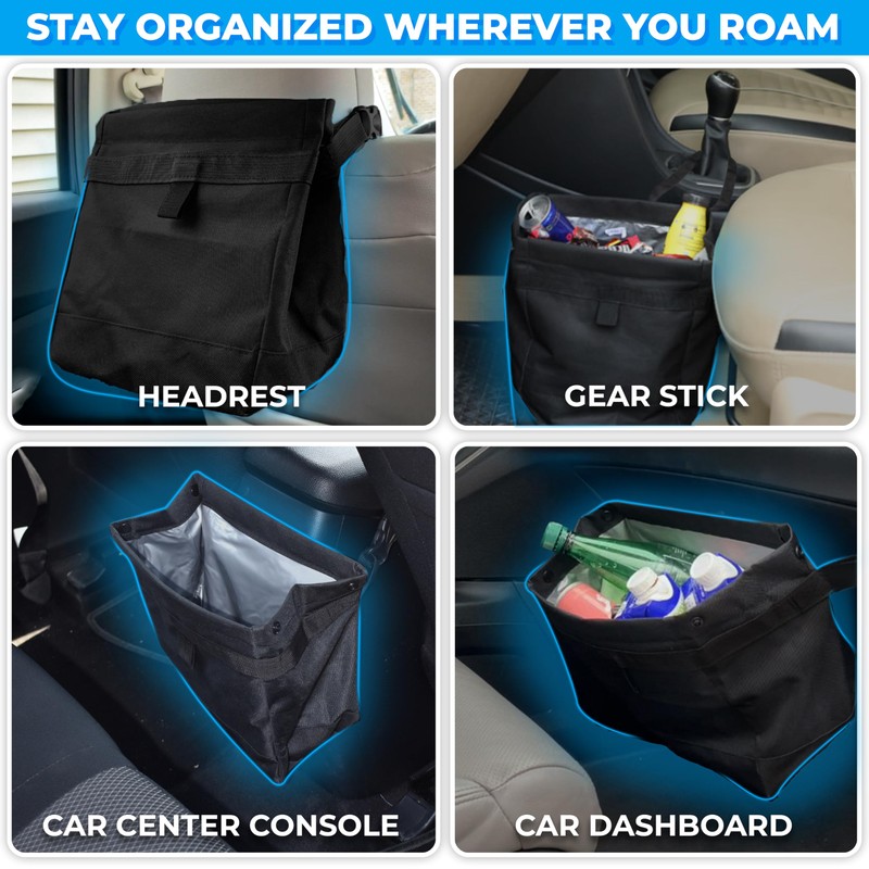 EcoNour Foldable Car Trash Bag Hanging, Garbage Bag and Waterproof
