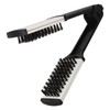 Hair Straightening Double Brush Comb Soft Bristles Prevent Static Heat