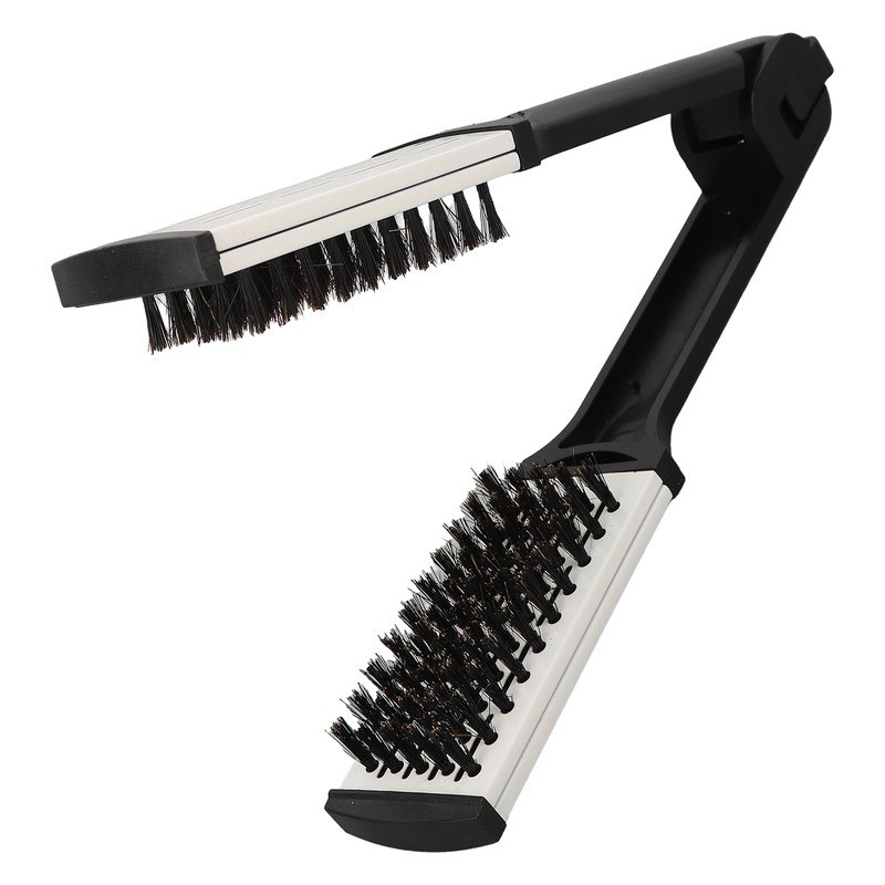 Hair Straightening Double Brush Comb Soft Bristles Prevent Static Heat