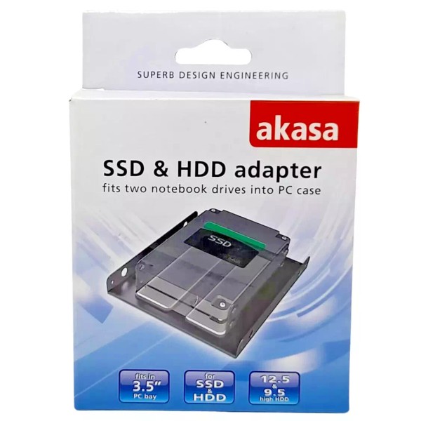 Akasa New Akasa SSD & HDD Adapter Fits Two Notebook