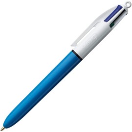 BIC 4 Colours Ballpoint Pen Blue Barrel Pack x 1