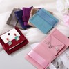 sourcing map Velvet Jewelry Pouch with Insert Pad 3.5 x