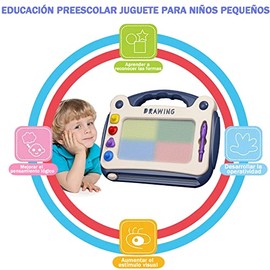 Pizarrón Magnético De Dibujo Y Escritura Pizarra, Magnética Pizarrones Mágicos, Juguetes Educativos, Tablero Magnético De Dibujos, Pintura De La Escritura Doodle Sketch, Juguete Interactivos Azul