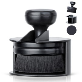 BABYSHEEP Car Tire Shine Applicator with Magnetic Sheet for Easy Storage,Vegan Tire Shine Brush with Stand for Auto Detailing Cleaning Service(Black)