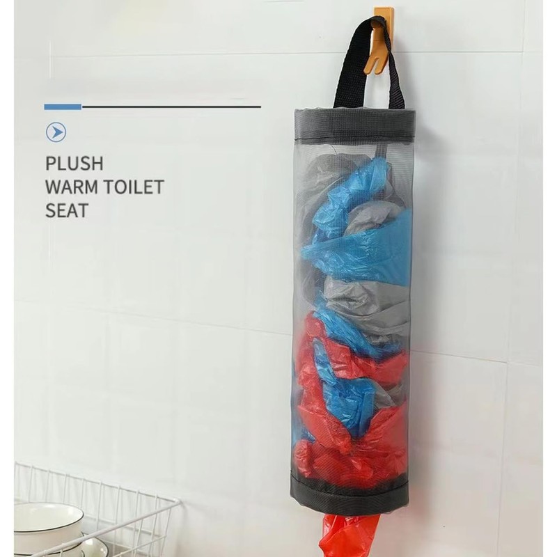 Eleutheromania Pack of 2 Plastic Bag Holder Hanging Folding Net