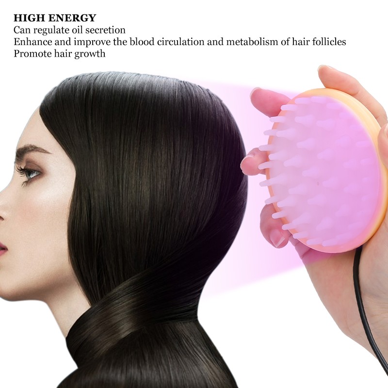 USB Charging Electric Scalp Massage Comb Phototherapy Massage Hair Growth