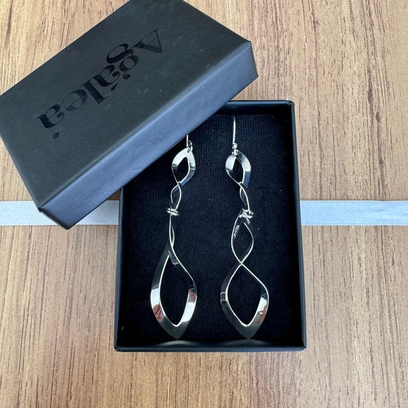 Agálea | Aretes largos de Plata ley .925 diseño Colgante