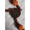 Unbranded CHRISTIAN CATHOLIC ROSARY Beads 8mm Saint BENEDICT Woven Rope