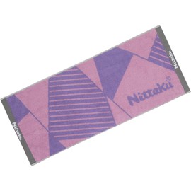 Nittaku NL-9289 Table Tennis Towel, Polygon Mid Towel, Pink