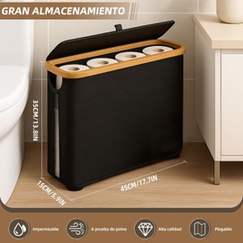 Oranlife Cesta de Almacenamiento de Papel Higiénico, Negra
