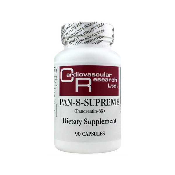 Cardiovascular Research Pan-8-supreme Pancreatin, White, 90 Count